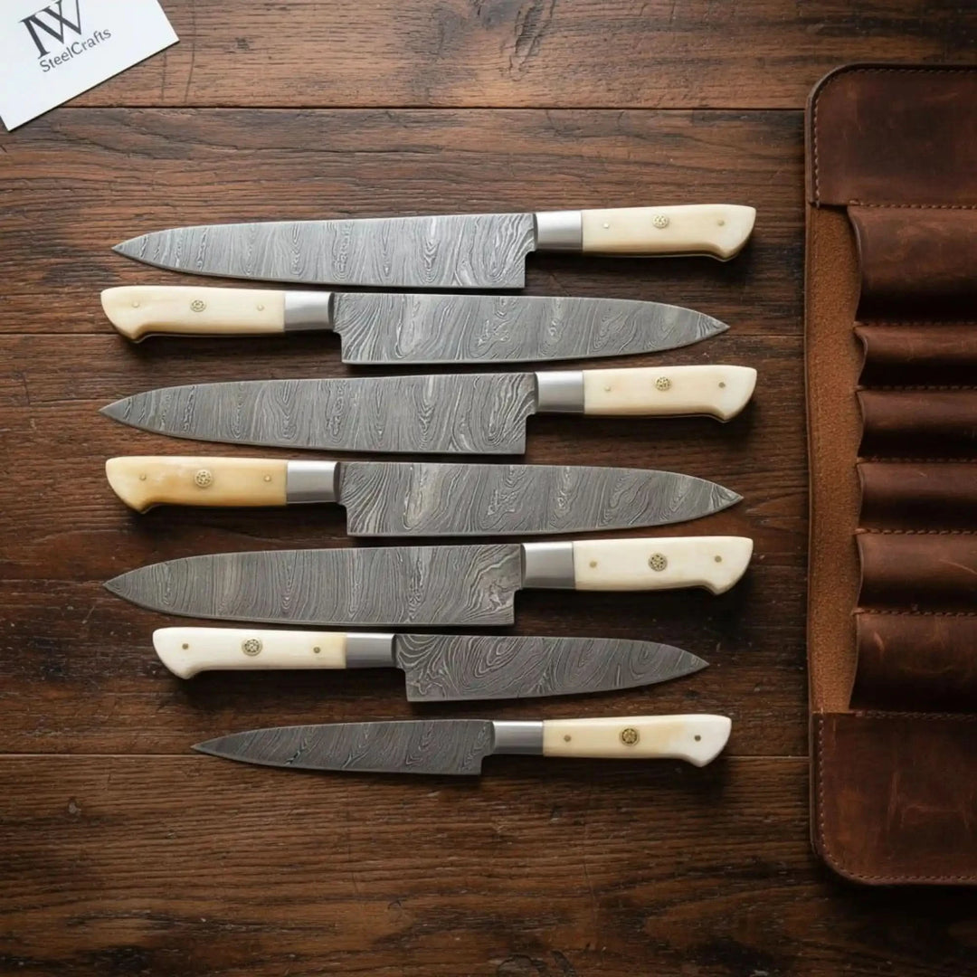 Damascus Outdoor Camp Chef Knife Set