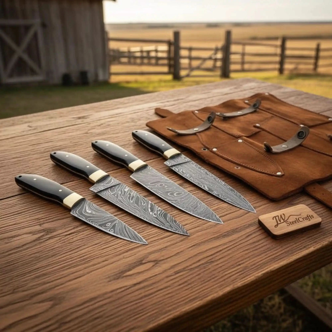 Damascus Petty Knife Set