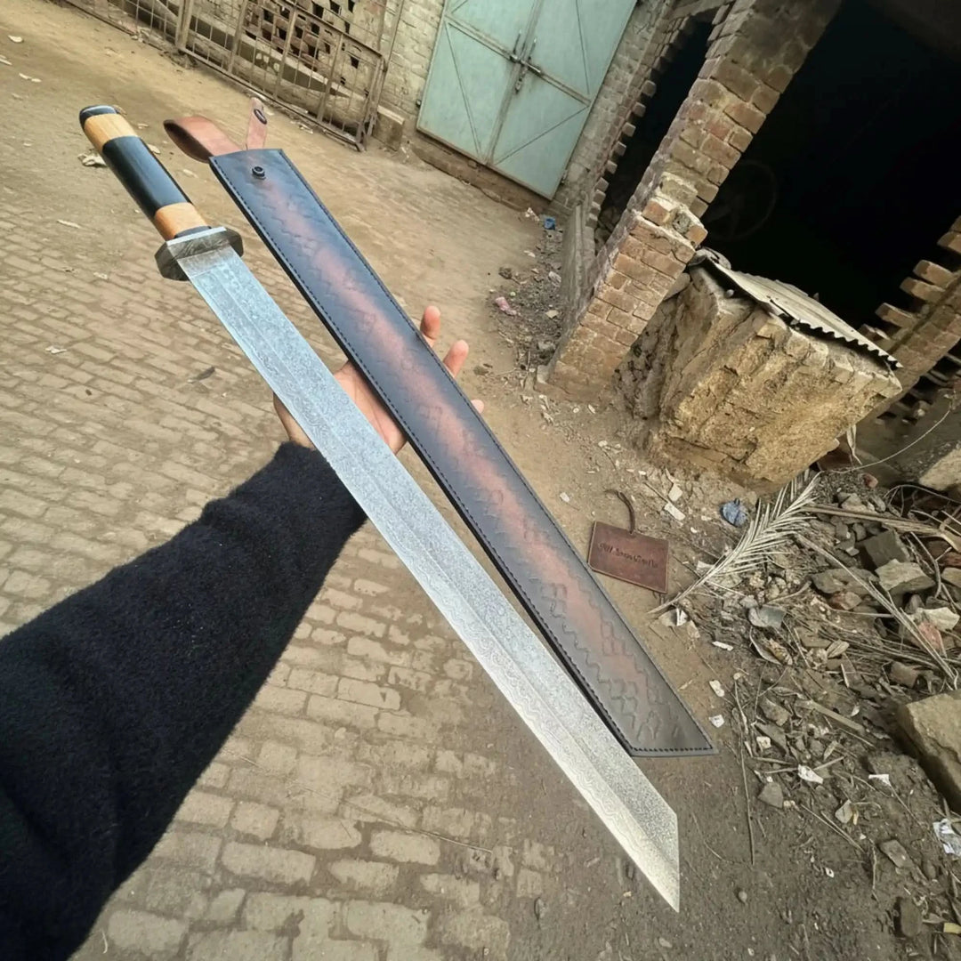 Damascus Seax Sword 