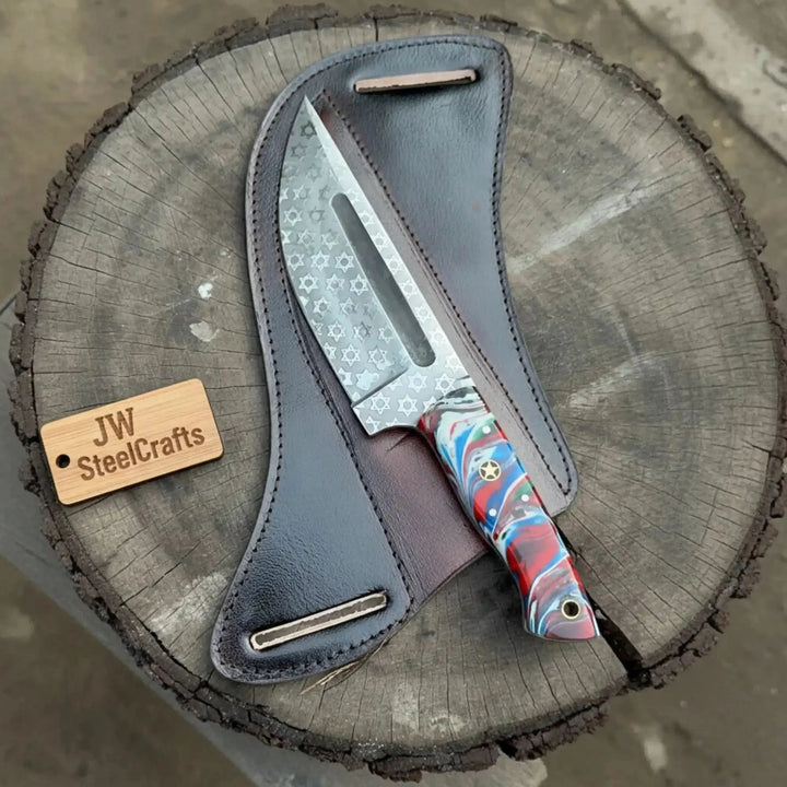 Damascus Serbian High Carbon Utility Knife Replica