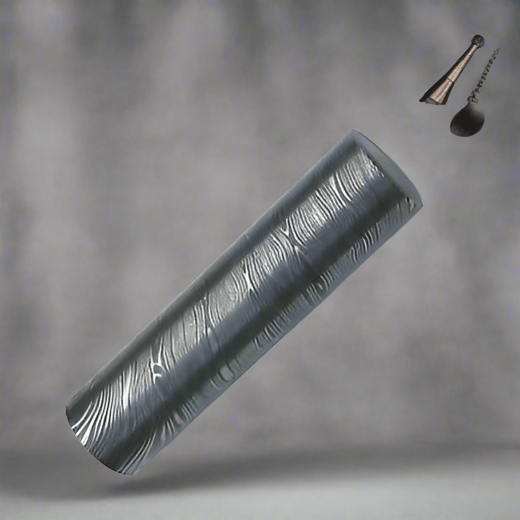 Damascus Steel Rod – 5” Length | Ideal for Ring Making, Knife Crafting &amp; Custom Projects handmade Metal rode for craft by JW SteelCrafts