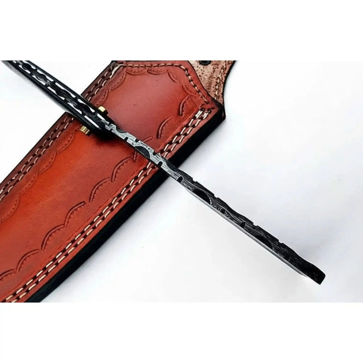 Damascus Steel Straight Barber Razor with Multicolor Wood Handle handmade Damascus Straight Razors by JW SteelCrafts