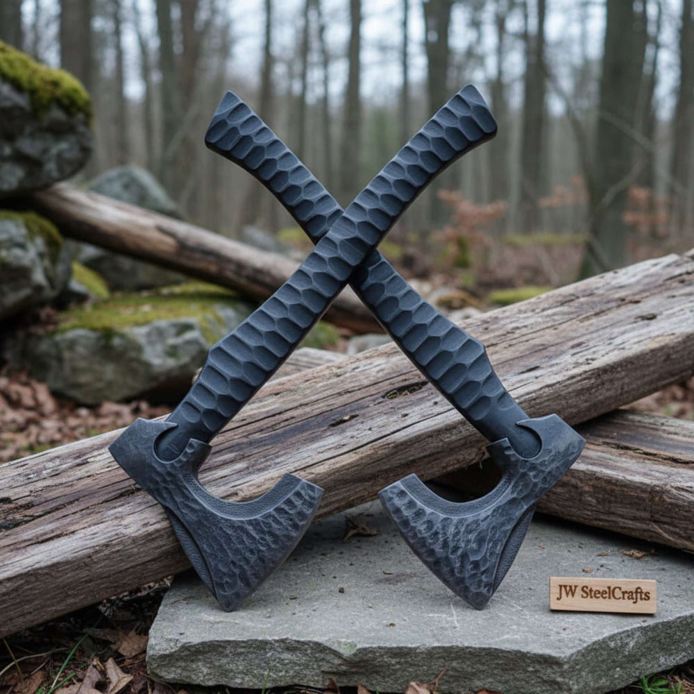 Hand forged and custom made Viking Bearded Axe / Skeggøx By JW Steel Crafts. handmade viking axe by JW SteelCrafts