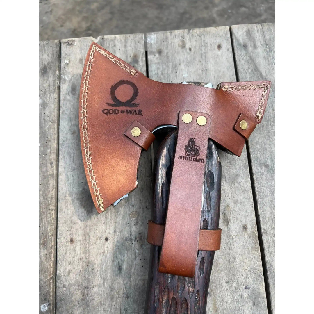 Handcrafted Viking Axe with Norse Rune Detailing | Authentic Damascus Steel Collector&