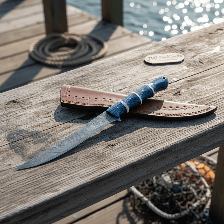 Handmade Damascus Steel Chef Kitchen Fillet Knife&