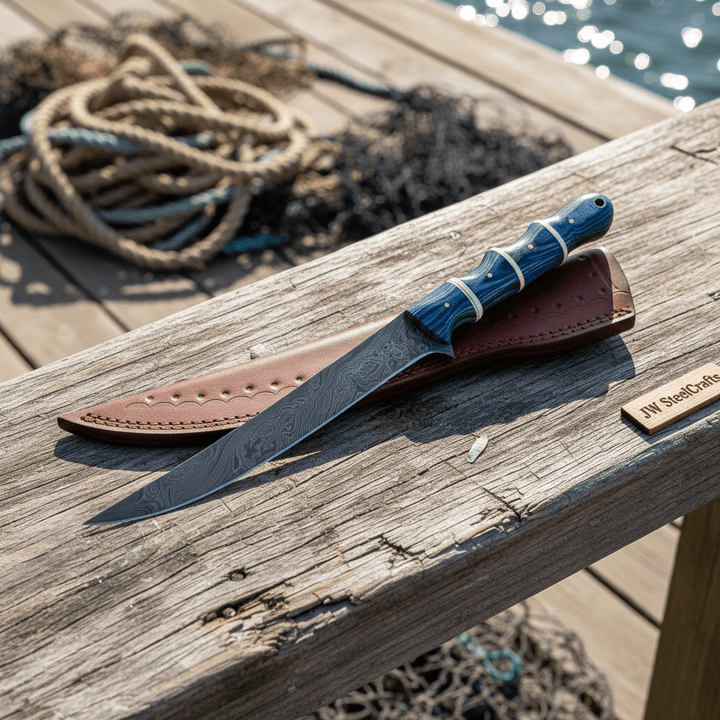 Handmade Damascus Steel Chef Kitchen Fillet Knife&