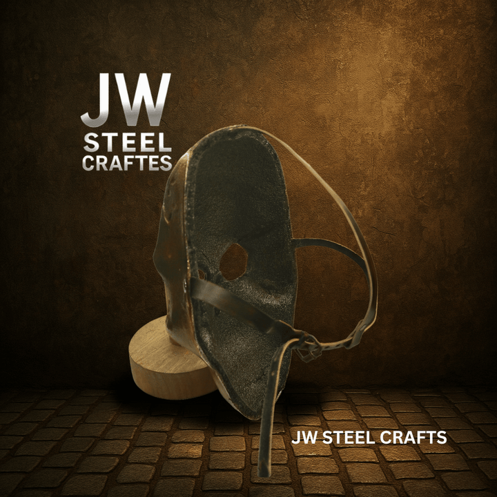 Handcrafted Metallic Skull Mask – Copper, Antique Gold &amp; Chrome Finish Variations handmade Mask by JW SteelCrafts