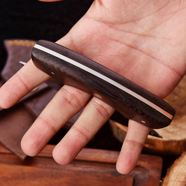 Handcrafted Ulu Chopper Knife – Wenge Wood Handle | Stainless Steel Blade | JW SteelCrafts handmade Pizza Cutter by JW SteelCrafts