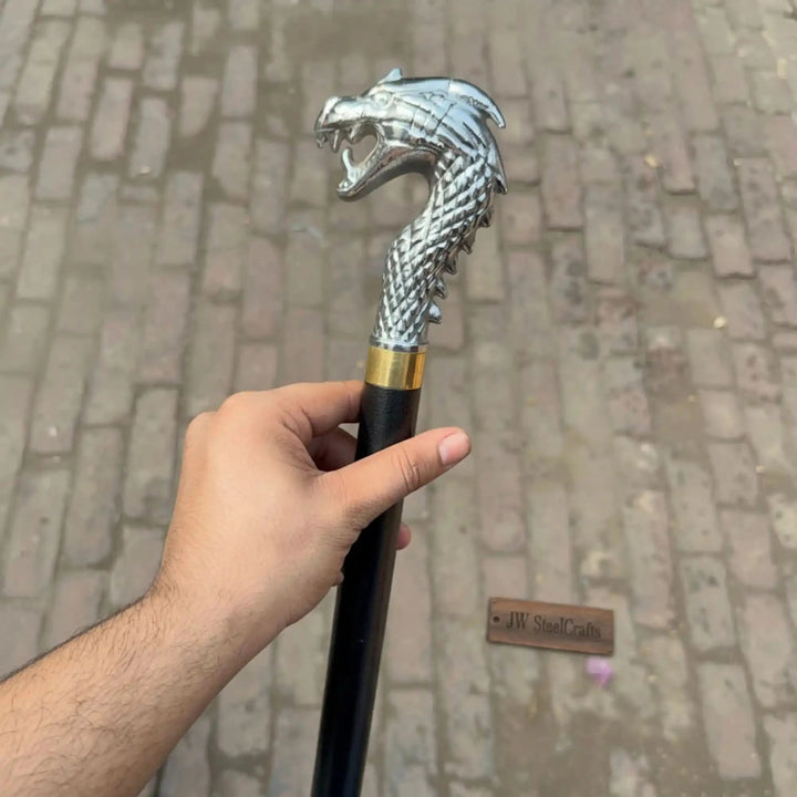 Handmade Cobra Head Sword Cane Replica