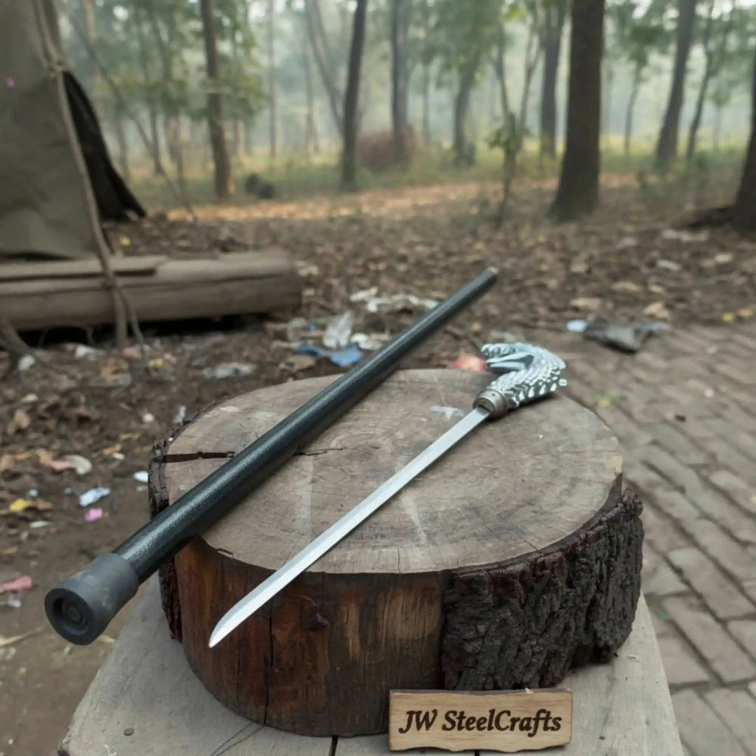 Handmade Cobra Head Sword Cane