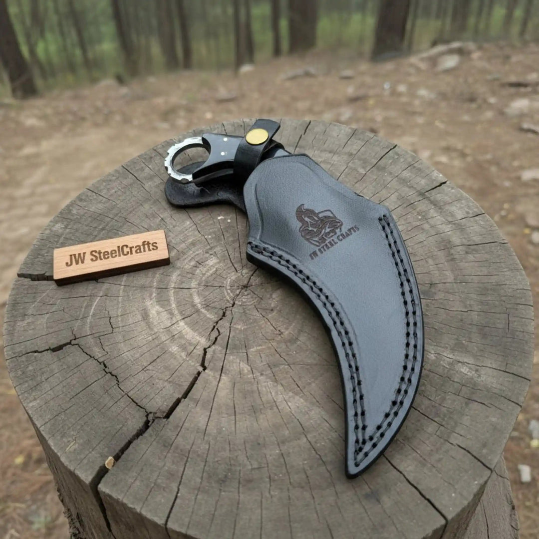 Handmade Custom Damascus Karambit Knife. handmade karambit knife by JW SteelCrafts