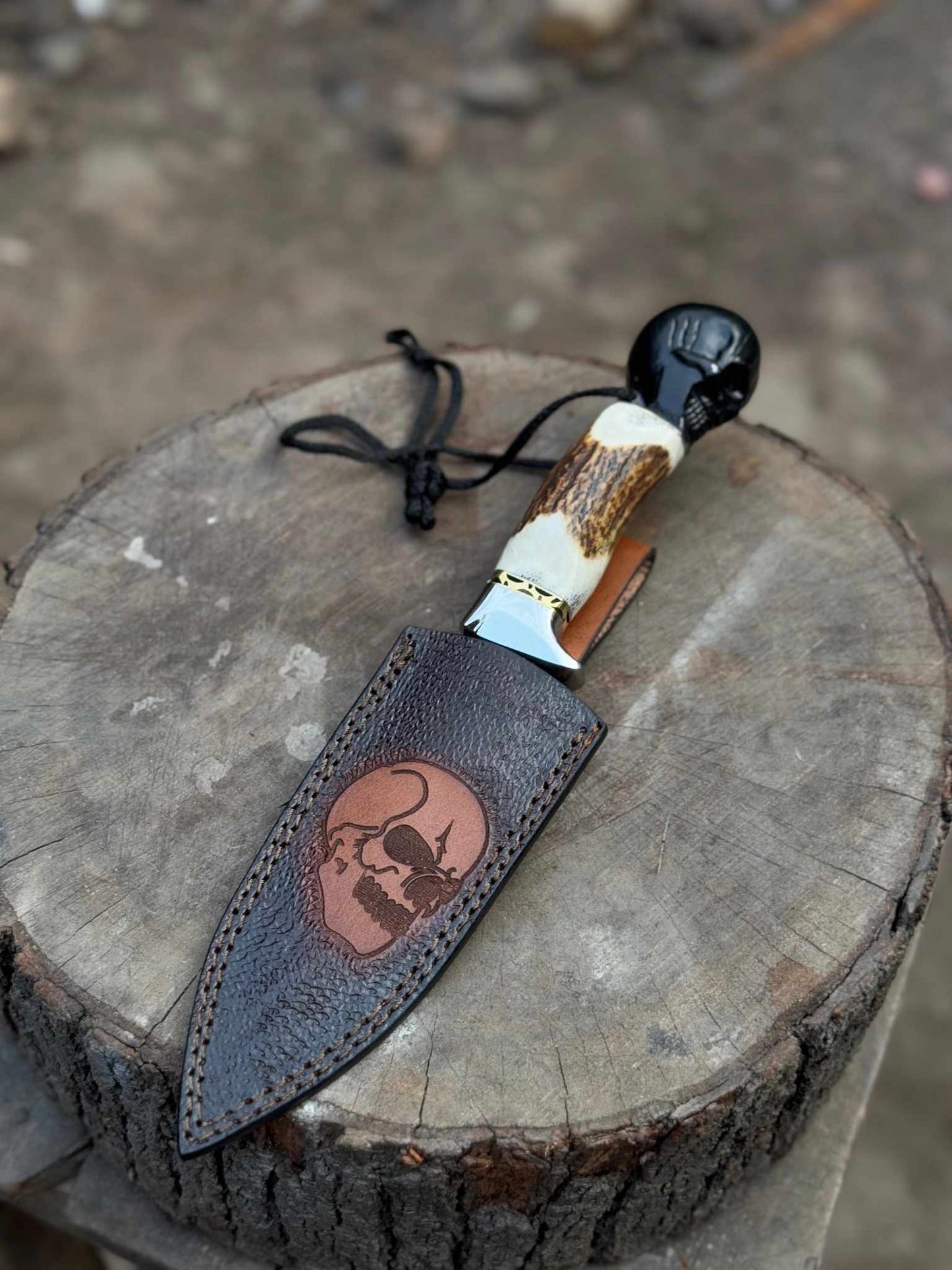 Custom Hunting Knife Stainless Damascus Knife, Wedding Gift, Anniversary Gift, Birthday Gift, Husband's Gift, Groomsmen Gift ,Wedding Gift
