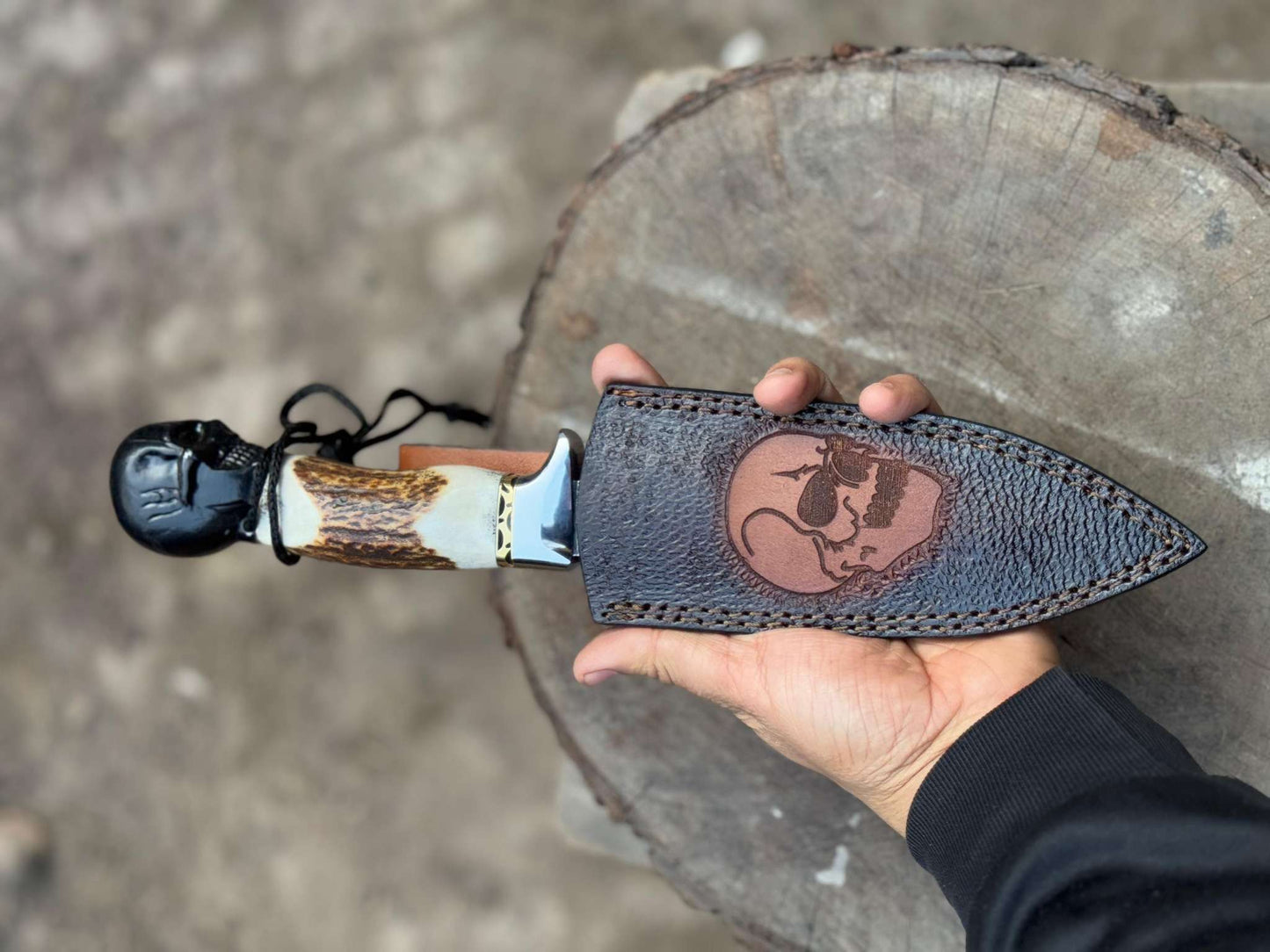 Custom Hunting Knife Stainless Damascus Knife, Wedding Gift, Anniversary Gift, Birthday Gift, Husband's Gift, Groomsmen Gift ,Wedding Gift