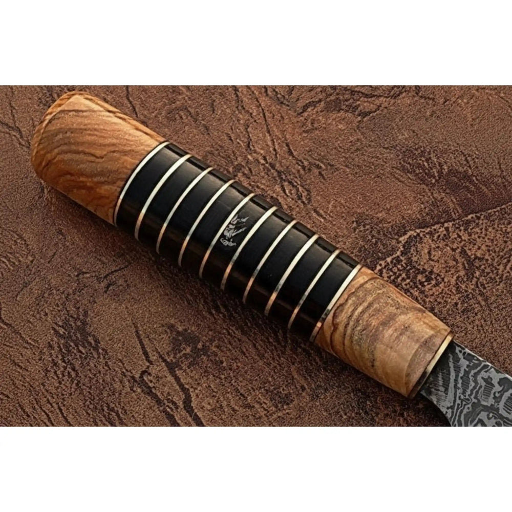 Handmade Damascus Kiritsuke Gyuto Knife, Japanese Kiritsuke Chef Knife, Forged Damascus Steel Kitchen Knife, Hybrid Wood handmade Chef Knife by JW SteelCrafts