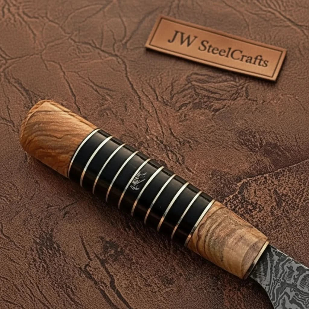 Handmade Damascus Kiritsuke Gyuto Knife, Japanese Kiritsuke Chef Knife, Forged Damascus Steel Kitchen Knife, Hybrid Wood handmade Chef Knife by JW SteelCrafts