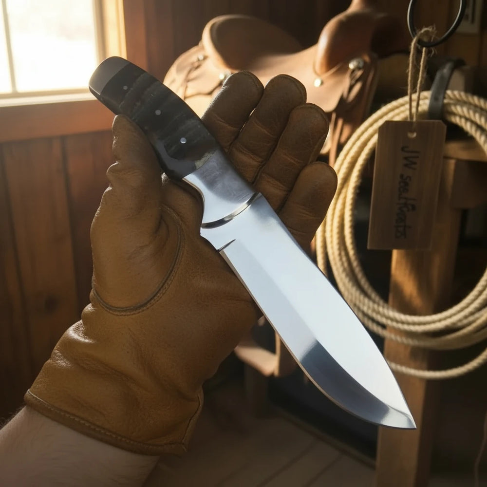 Handmade Damascus Skinner Bowie Knife