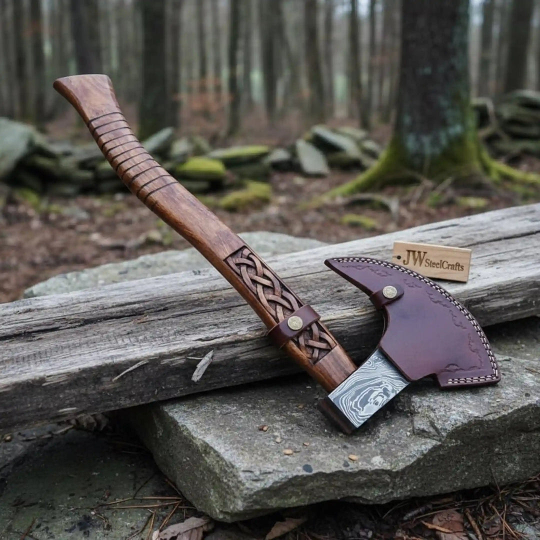 Handmade Damascus Steel Tomahawk Axe handmade Handmade Axe by JW SteelCrafts