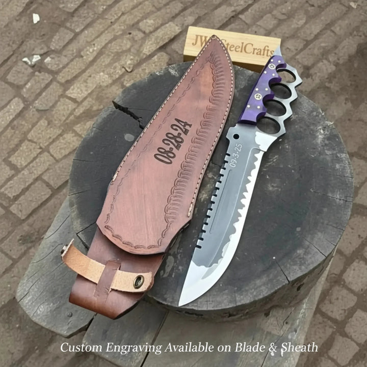 Handmade Knuckle Bowie Knife