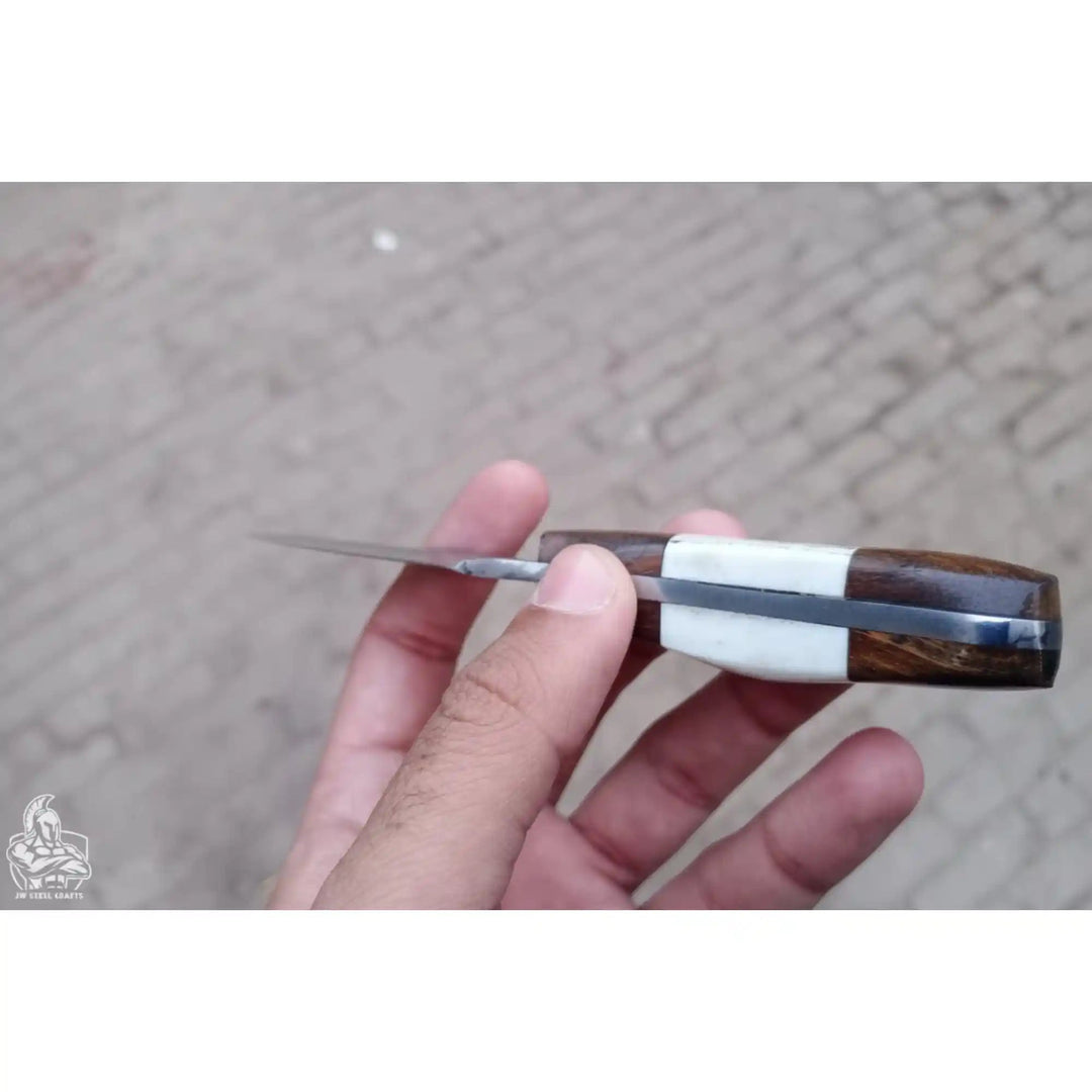 Handmade Skinner Knife Deer Horn Handle Fixed Blade Hunting Knife handmade Skinner Knife by JW SteelCrafts