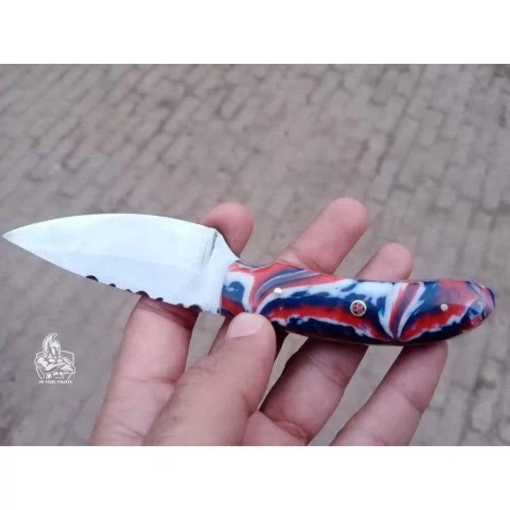 Handmade Skinner Knife Resin Handle Fixed Blade Hunting Knife JW SteelCrafts handmade skinner knife by JW SteelCrafts