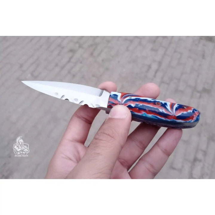 Handmade Skinner Knife Resin Handle Fixed Blade Hunting Knife JW SteelCrafts handmade skinner knife by JW SteelCrafts