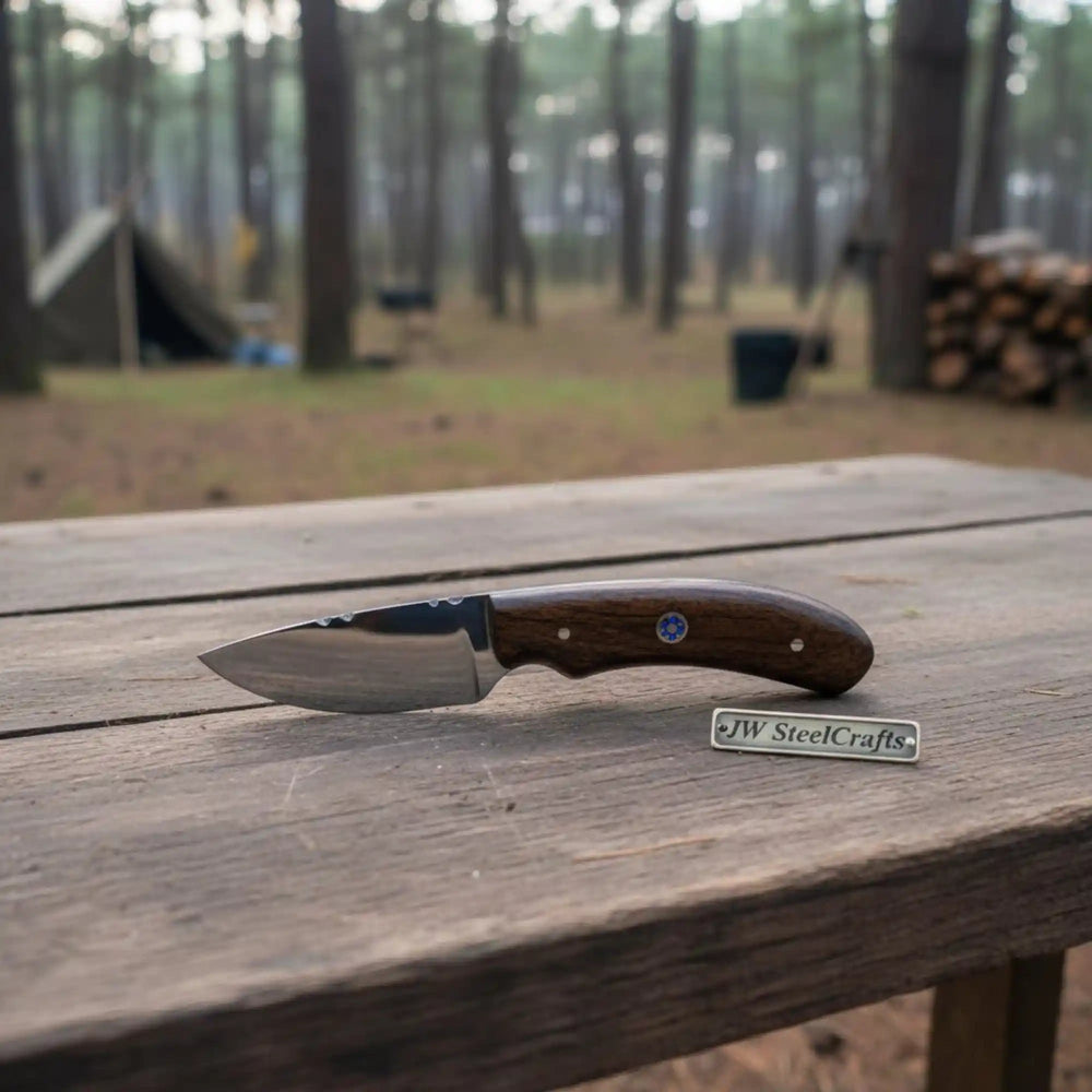 Handmade Skinner Knife Rosewood Handle Fixed Blade Hunting Knife handmade Skinner Knife by JW SteelCrafts