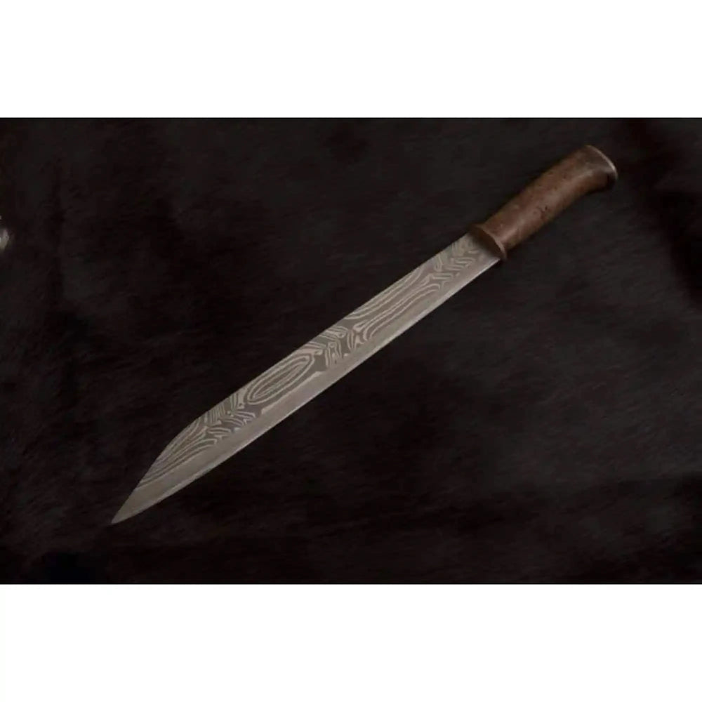 Handmade Viking Seax Knife Damascus Steel Blade 16 Inch Fixed Blade handmade Seax Knife by JW SteelCrafts