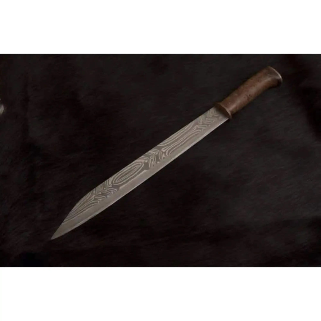 Handmade Viking Seax Knife Damascus Steel Blade 16 Inch Fixed Blade handmade Seax Knife by JW SteelCrafts