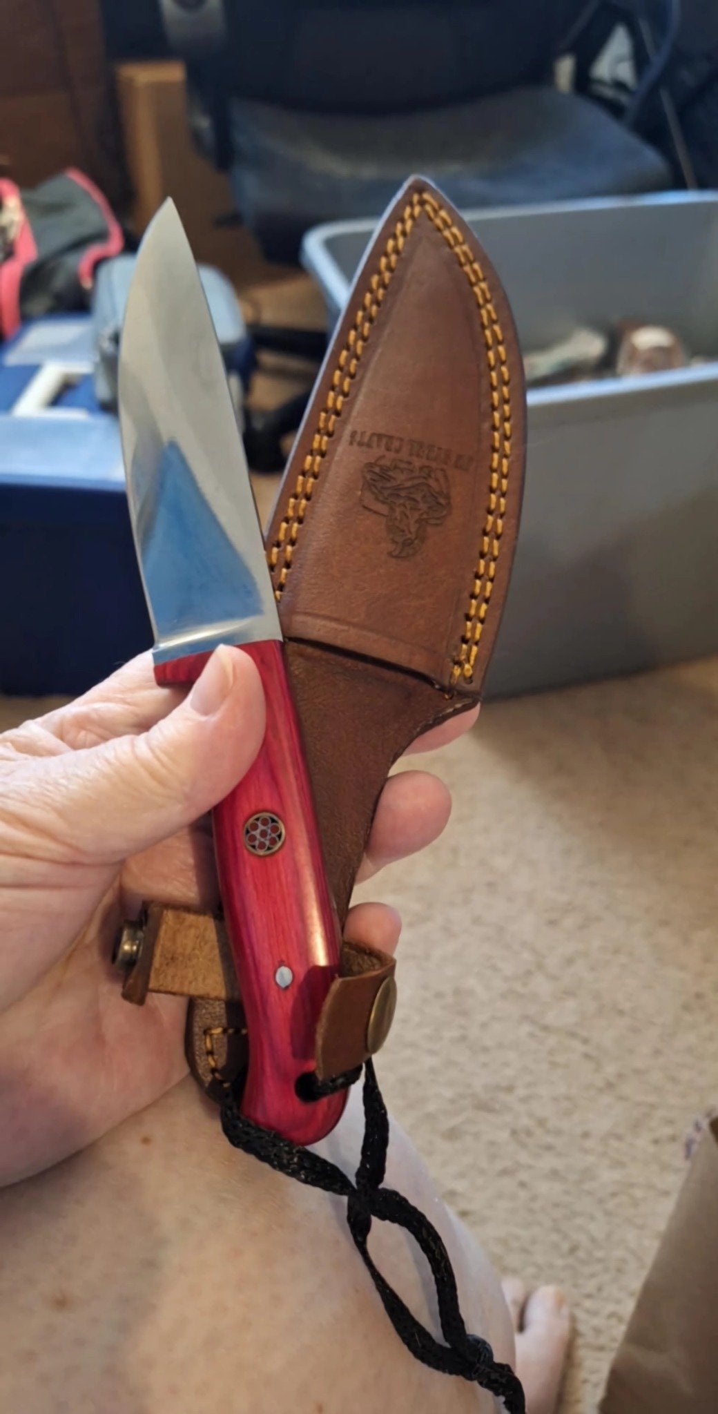 Engraved Skinner Knife – Handmade Damascus Steel Hunting Knife | Custom EDC Knife, Wedding & Birthday Gift for Him or Her, Groomsmen Gift