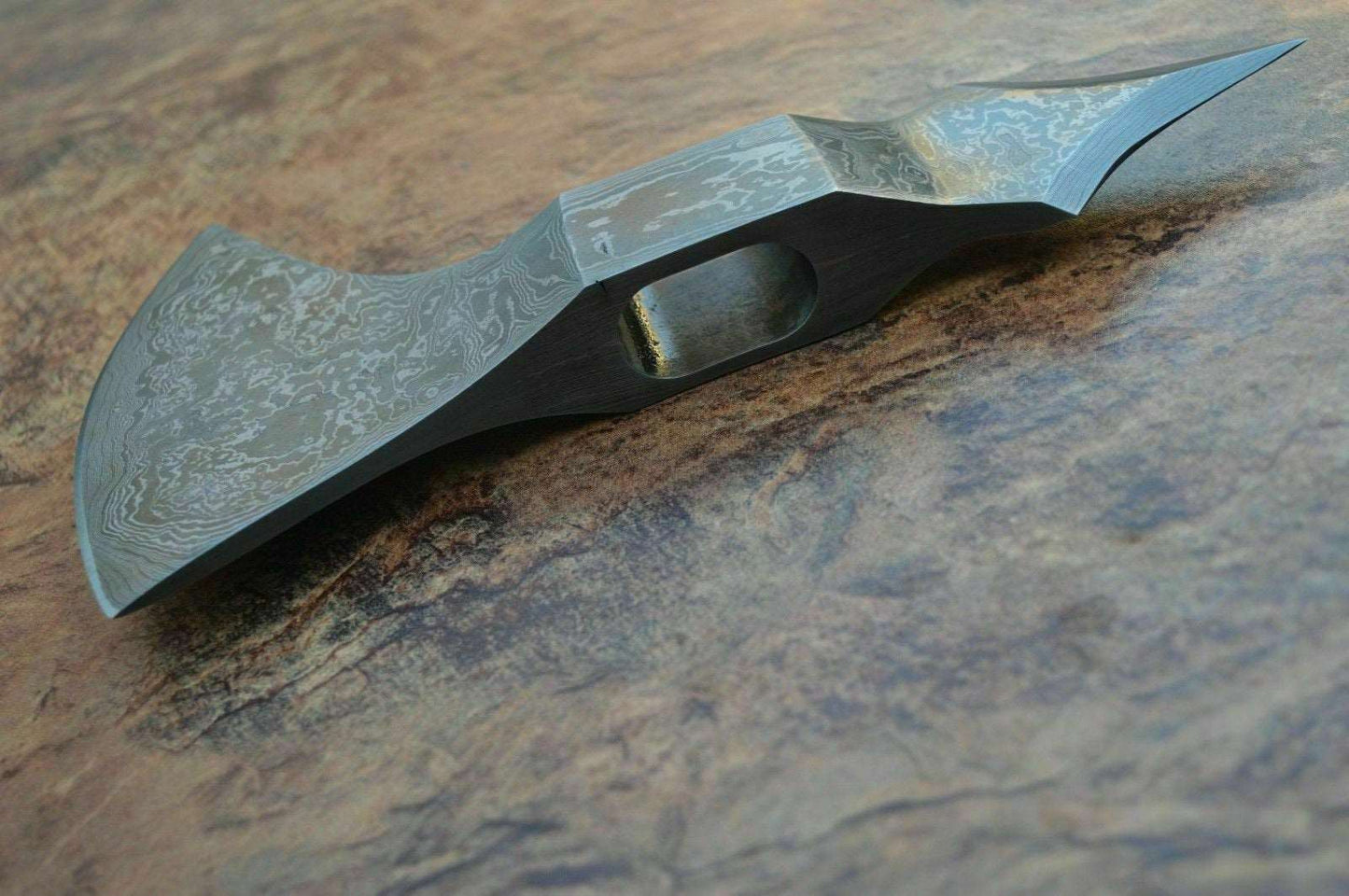 Hand-forged Damascus Axe Head for Custom Handle Build