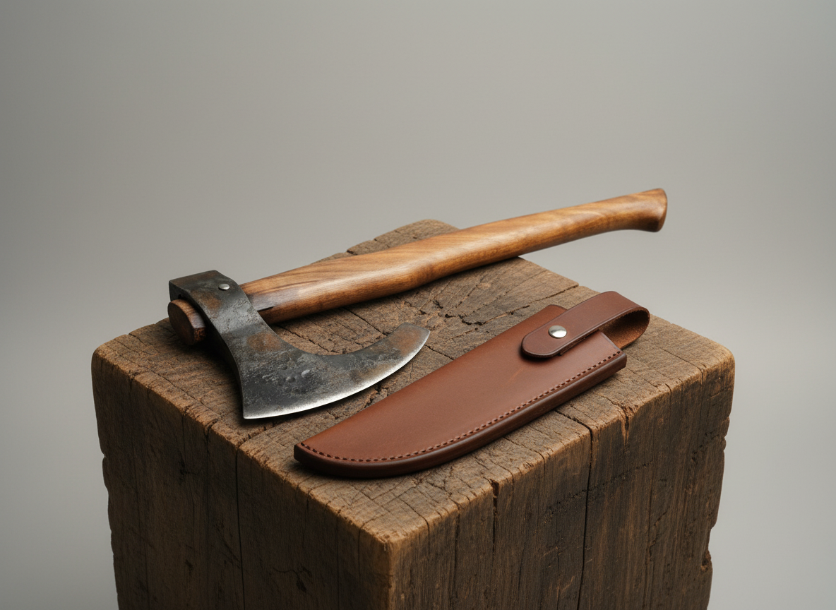 Real Forged Viking Combat Tomahawk bearded axe hatchet With Rose Wood Handle