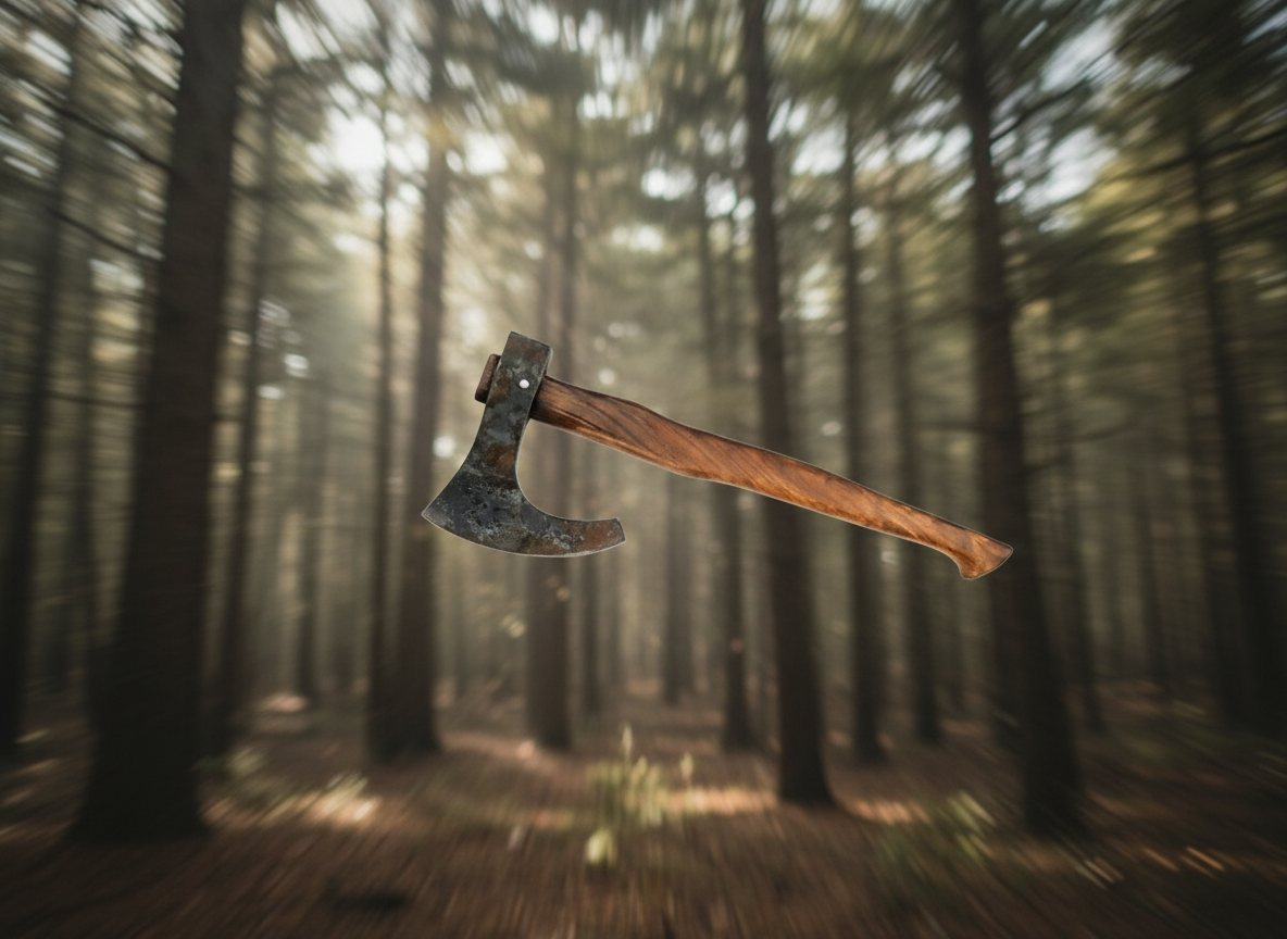 Real Forged Viking Combat Tomahawk bearded axe hatchet With Rose Wood Handle