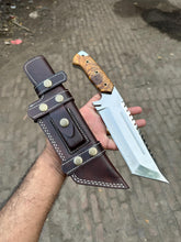 Load image into Gallery viewer, Personalized Tracker Knife Survival Blade Hunting Knives Custom Knife fixed Blade Anniversary Gift Birthday Present Gift for him EDC Knife