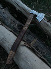 Load image into Gallery viewer, Personalized Viking Axe High Carbon Steel Battle Ready Axe, Ash Wood Handle Groomsmen Gift, Wedding Gift, Gift for Him, Custom Viking Axe