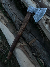 Load image into Gallery viewer, Personalized Viking Axe High Carbon Steel Battle Ready Axe, Ash Wood Handle Groomsmen Gift, Wedding Gift, Gift for Him, Custom Viking Axe