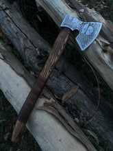 Load image into Gallery viewer, Personalized Viking Axe High Carbon Steel Battle Ready Axe, Ash Wood Handle Groomsmen Gift, Wedding Gift, Gift for Him, Custom Viking Axe