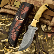 Load image into Gallery viewer, Folding Knife – damascus , nan handle