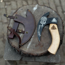 Load image into Gallery viewer, Custom Viking Pizza Cutter Axe, Customized pizza Axe, Personalized gifts, Anniversary Gifts for Her, Valentines gift for him