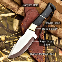Load image into Gallery viewer, Personalized Skinner Knife Handmade High Polished Hunting knife Wedding Gift, Groomsman Gift, Gift for Her, Custom Knife, Boyfriend Gift