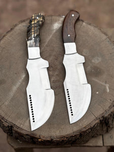 Handcrafted Tracker Knife – Bushcraft & Survival Ready | Ram Horn or Ebony Handle | Personalized Hunting Gift for Outdoorsmen