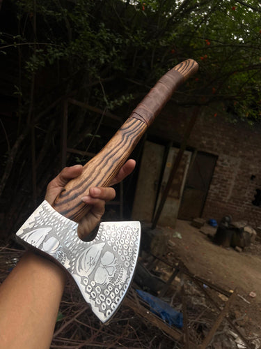 Personalized Viking Axe High Carbon Steel Battle Ready Axe, Ash Wood Handle Groomsmen Gift, Wedding Gift, Gift for Him, Custom Viking Axe