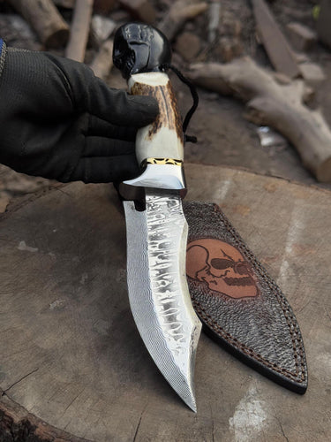 Bowie Knife – stainless damascus , nan handle
