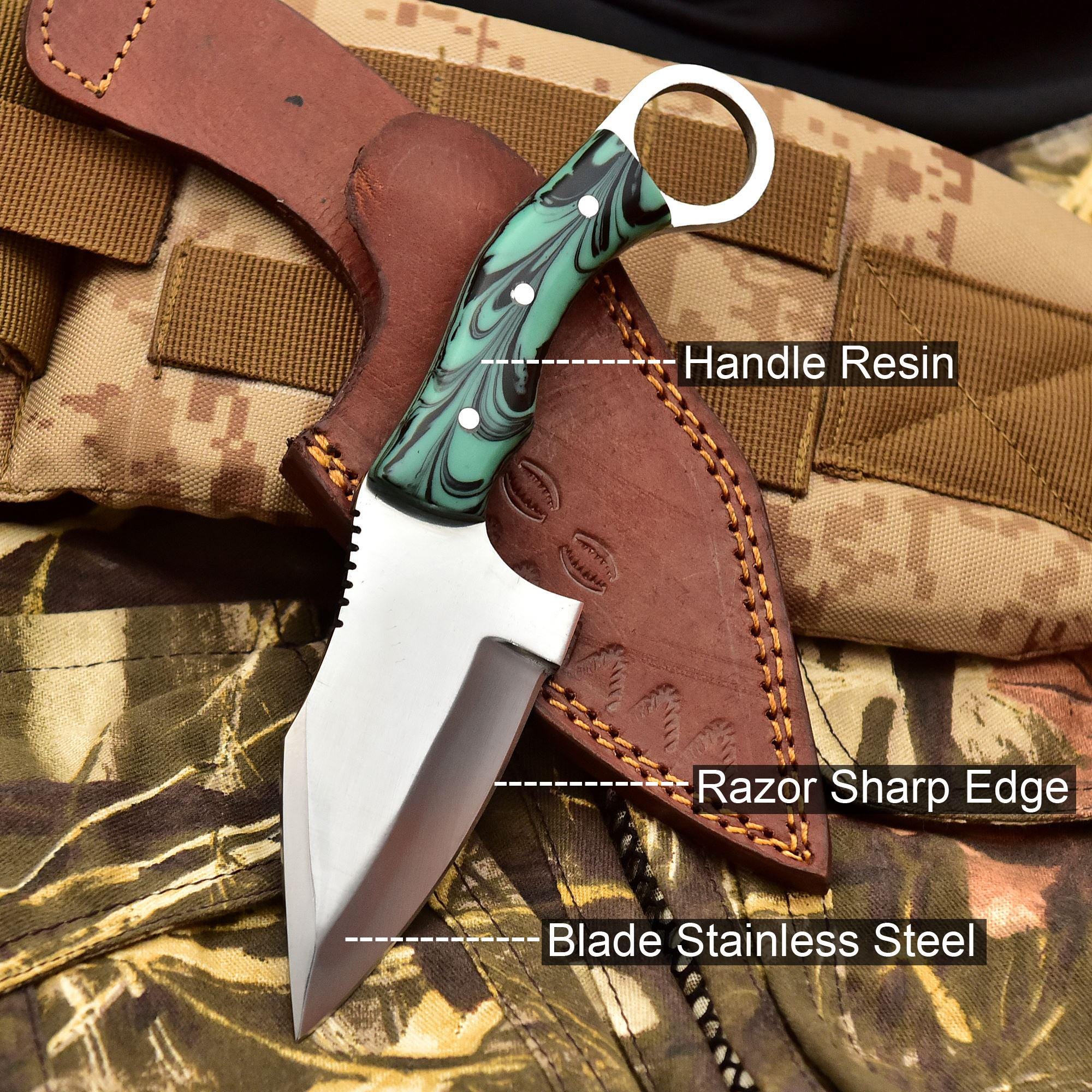 Custom Hunting Knife Engraved Knife High Handmade Skinner Knife Fixed Knife Gift for Husband , Gift for her , Wedding Gift, Birthday Gift