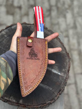 Load image into Gallery viewer, Personalized American Flag Handle Chopper Knife – Black Powder Coated Blade, Handmade Gift for Him, Dad, or Anniversary
