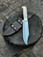 Load image into Gallery viewer, Personalized Bowie Knife Handmade Bush Craft Knife Fixed Blade EDC Knife Anniversary Gift,  Gift for him, Groomsman Gift, Easter Gift
