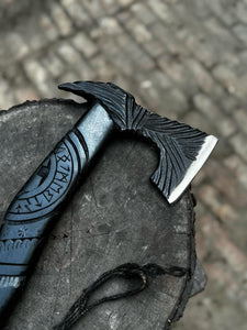 Personalized Handmade Viking Battle Axe Custom Gift  Forged Steel VIKING AXE with Engraved Wood Handle Anniversary Boyfriend husband Gift