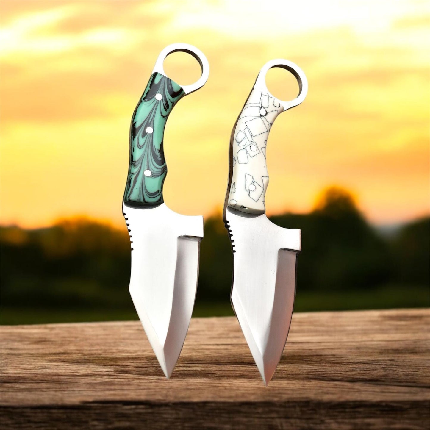 Custom Hunting Knife Engraved Knife High Handmade Skinner Knife Fixed Knife Gift for Husband , Gift for her , Wedding Gift, Birthday Gift