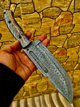 Load image into Gallery viewer, Personalized Knife Handmade Damascus knife| Fixed Blade| Bush craft knife| Hunting Knife | Camp Knife | Gift for HER/MEN/BF pinecone handle