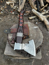 Load image into Gallery viewer, Personalized Handcrafted Viking Axe Celtic Axe, Viking Style Blade Collectible Battle Axe Gift for her, Gift for him, Father&#39;s Gift
