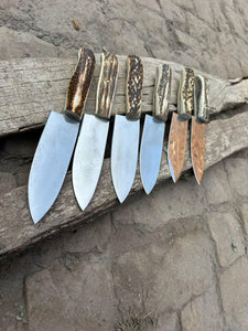 Custom Chef knives high Polished with deer horn handles 6 pieces  gift for father ,Gift for her, Birthday Gift, Groomsmen Gift Kitchen Knife